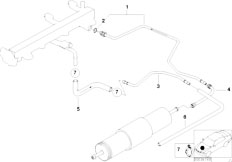 E46 318i M43 Touring / Fuel Preparation System/  Fuel Pipe