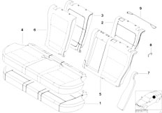 E53 X5 3.0i M54 SAV / Seats Through Loading Facility Seat Cover