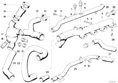 E30 320is S14 4 doors / Engine Cooling System Thermostat Water Hoses