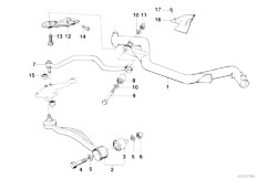 E34 520i M50 Touring / Front Axle/  Cross Member Wishbone Rod