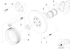 E39 M5 S62 Sedan / Engine/  Belt Drive Vibration Damper