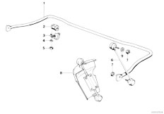 E34 525td M51 Sedan / Front Axle/  Stabilizer Front