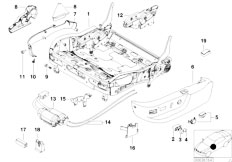 E39 520d M47 Touring / Seats/  Comfort Seat Frame Covers