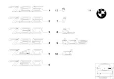 E38 740iL M62 Sedan / Vehicle Trim/  Emblems