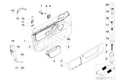 E38 750i M73 Sedan / Vehicle Trim/  Door Trim Panel Front Side Airbag