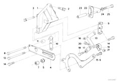 E34 525i M20 Sedan / Steering/  Hydro Steering Vane Pump Bearing Support-2