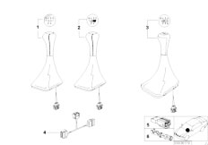 E36 325i M50 Sedan / Gearshift/  Shift Lever Covering Leather Illuminated