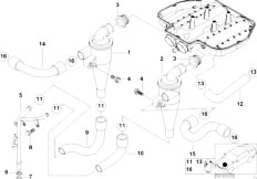 E39 M5 S62 Sedan / Engine/  Crankcase Ventilation Oil Separator