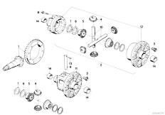 E12 520i M10 Sedan / Rear Axle Crowngear Set Differential Case