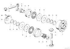 E12 520i M10 Sedan / Rear Axle Limited Slip Diff Unit Single Parts