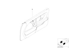 E36 316i 1.9 M43 Compact / Individual Equipment Indiv Door Trim Panel Airbag Part Leath