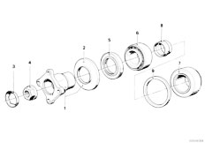 E30 316i M40 4 doors / Rear Axle Drive Flange Suspension Gasket Ring