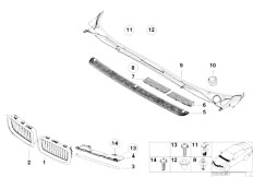 E38 750iLS M73N Sedan / Vehicle Trim/  Grille