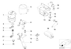 E46 318i M43 Sedan / Brakes/  Dsc Compressor Senors Mounting Parts-3