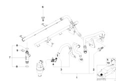 E39 M5 S62 Sedan / Fuel Preparation System Fuel Injection System Injection Valve-2