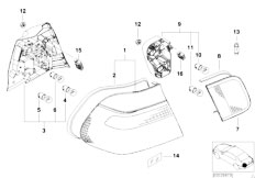 E46 316i 1.6 M43 Sedan / Lighting/  Rear Light