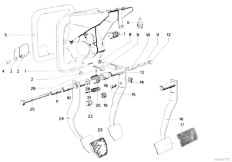 E12 528 M30 Sedan / Pedals/  Pedals Stop Light Switch