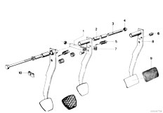 E12 525 M30 Sedan / Pedals/  Pedal