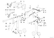 E30 318i M10 4 doors / Pedals/  Pedals Stop Light Switch-2