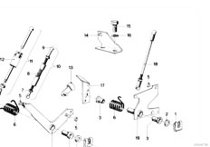 E12 528i M30 Sedan / Pedals Accelerator Pedal Rod Assembly-3