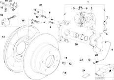 E30 324td M21 4 doors / Brakes/  Rear Wheel Brake Brake Pad Sensor