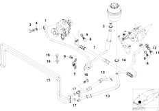 E38 740d M67 Sedan / Steering/  Hydro Steering Oil Pipes