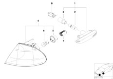 E46 318i M43 Touring / Lighting/  Front Front Lateral Turn Indicator