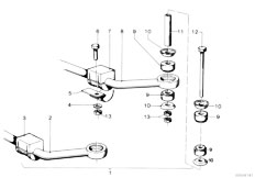 E12 518i M10 Sedan / Rear Axle/  Stabilizer Rear