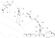 E53 X5 3.0d M57 SAV / Vehicle Trim/  Trim Panel A B C D Column