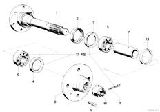 E21 323i M20 Sedan / Rear Axle Side Shaft Wheel Bearings