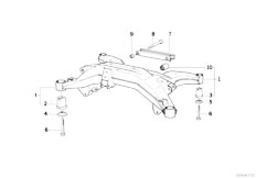 E31 850CSi S70 Coupe / Rear Axle Rear Axle Carrier