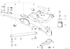 E34 M5 3.8 S38 Sedan / Rear Axle/  Rear Axle Carrier