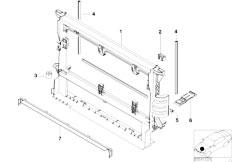 E39 520d M47 Sedan / Radiator Cooling Holder