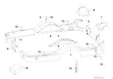 E36 M3 3.2 S50 Cabrio / Universal Accessories/  Trailer Individual Parts Plastic Parts