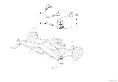E32 735iL M30 Sedan / Rear Axle/  Rear Axle Carrier Switch For Camber