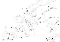 E38 740d M67 Sedan / Engine Turbo Charger With Lubrication