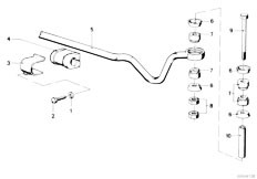 E21 323i M20 Sedan / Rear Axle/  Stabilizer Rear