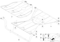 E39 540i M62 Sedan / Vehicle Trim/  Front Aggregate Protective Plate