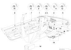 E38 750i M73 Sedan / Vehicle Trim/  Fine Wood Trim Vavona High Polished