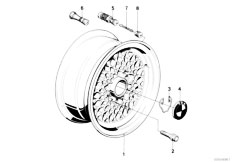 E12 518 M10 Sedan / Wheels/  Light Alloy Rim-2