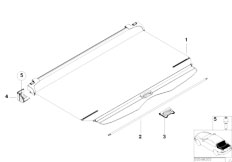 E39 520i M54 Touring / Vehicle Trim/  Roller Blind