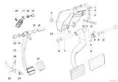 E31 840i M60 Coupe / Pedals Pedals Supporting Bracket