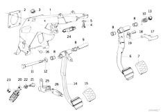 E34 525i M50 Touring / Pedals/  Pedals Stop Light Switch