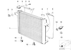 E30 320i M20 2 doors / Radiator/  Radiator Frame-2