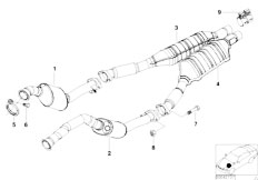 E38 740d M67 Sedan / Exhaust System/  Diesel Catalyst