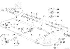 E32 730i M60 Sedan / Rear Axle/  Levelling Device Tubing Front