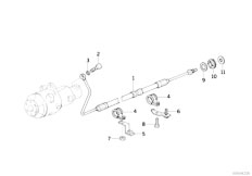 E31 850Ci M73 Coupe / Rear Axle/  Ahk Tubing Front Attaching Parts