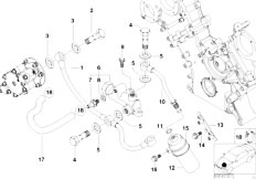 E52 Z8 S62 Roadster / Engine/  Vanos Cylinder Head Mounting Parts