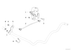 E32 740i M60 Sedan / Rear Axle Headlight Vertical Aim Control Sensor