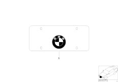 E85 Z4 M3.2 S54 Roadster / Universal Accessories/  Marque License Plate Frame
